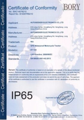 certificate of conformity