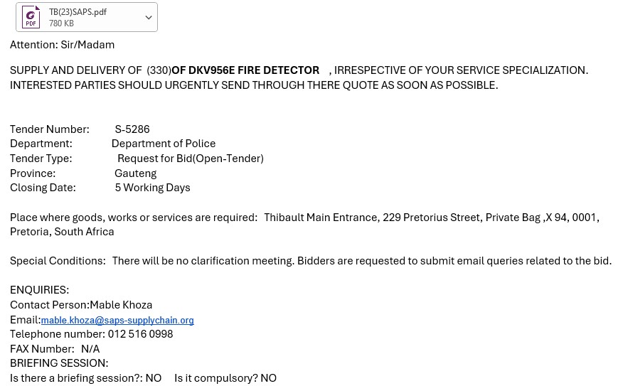 DKV956E Fire Detector Scam 1 DKV956E Fire Detector Scam